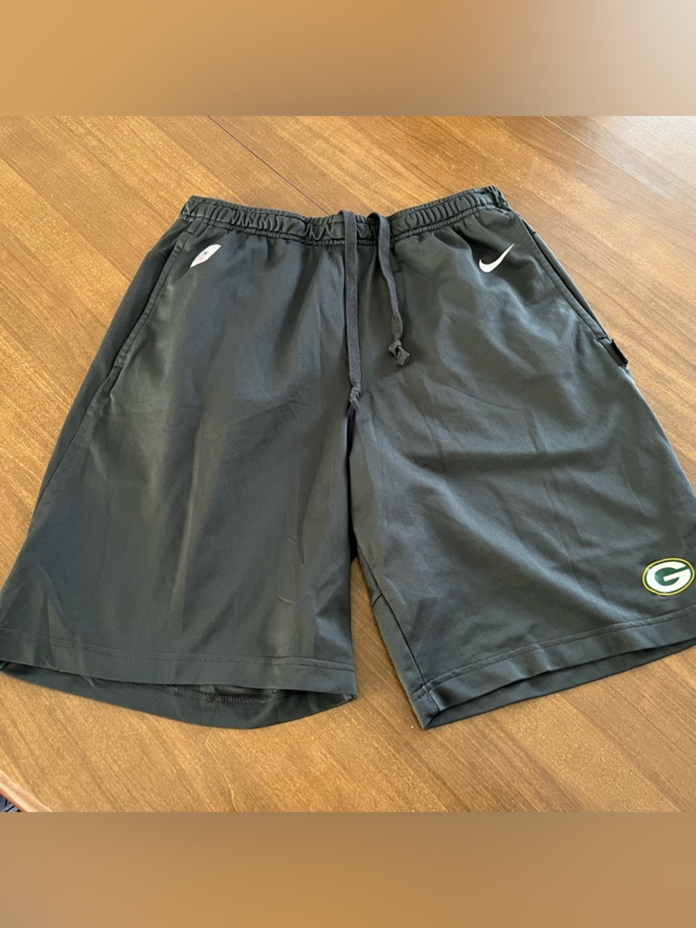 Nike Dri Fit Green Bay Packers Shorts Dark Gray Medium